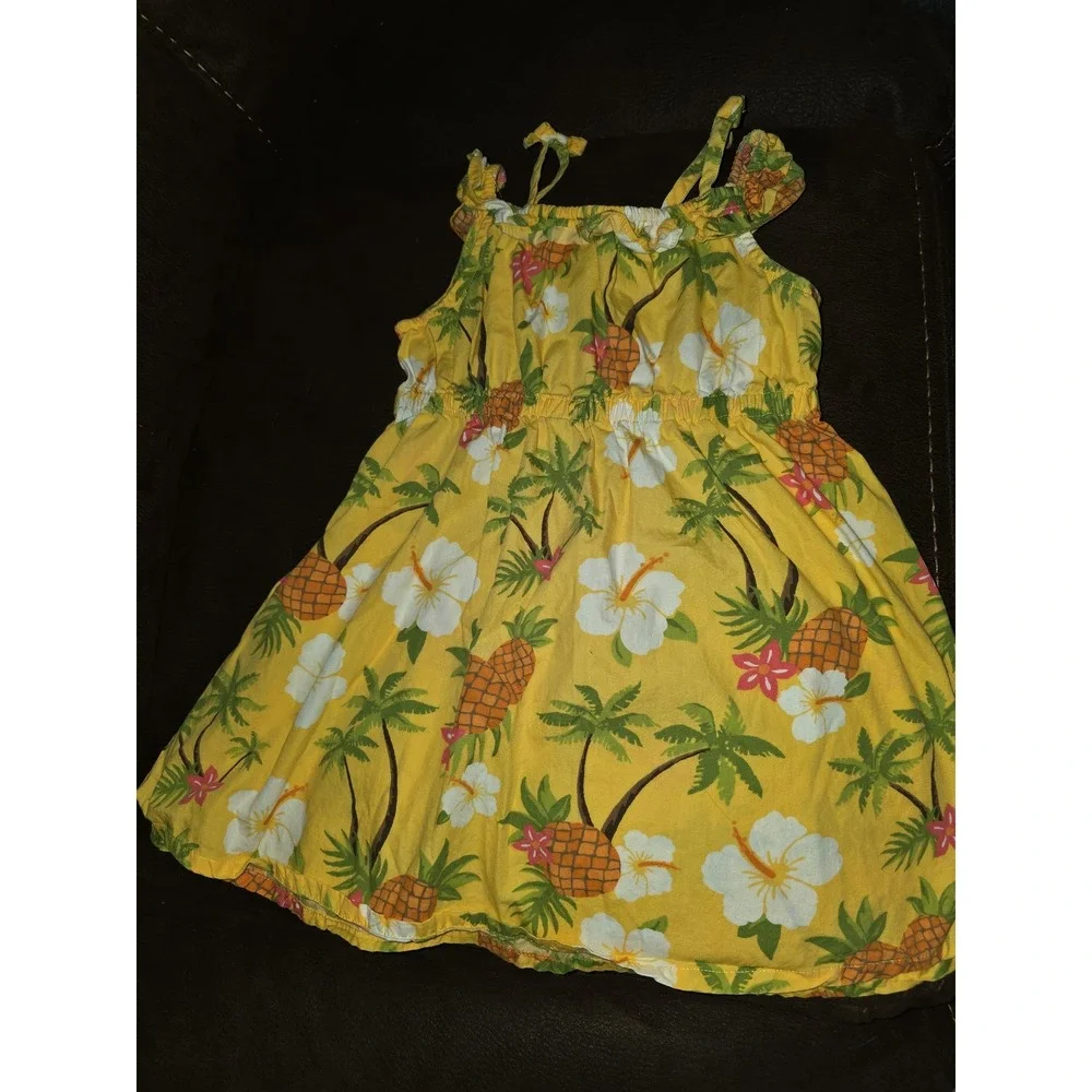 Gymboree pineapple family aloha sunshine floral‎ dress size 2t